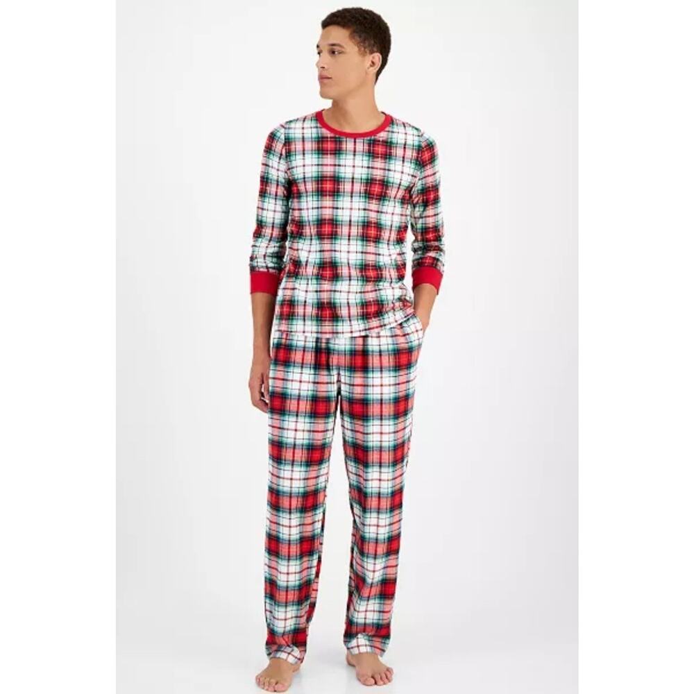 Holiday Lane Men's Cotton Matching Family Pajamas Set, Winterton Plaid, Large